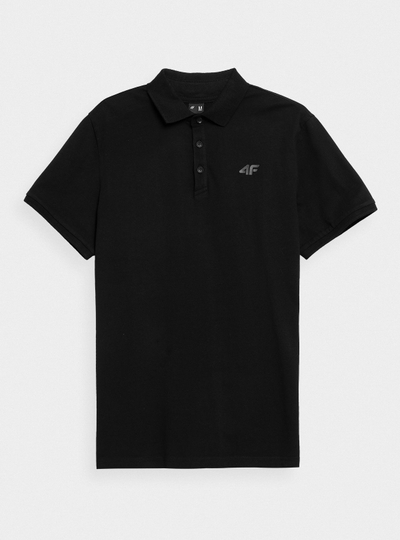 Bluzë polo për burra 4F M 4FWMM00TPTSM316, slim fit, e zezë