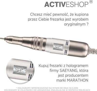 Frezë manikyr Saeyang Marathon K38 Crafien Mini, pa kabllo, 30000 rpm, rozë