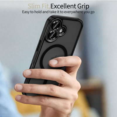 Kapak telefoni Tech-Protect MagCam MagSafe, për iPhone 17, mat, i zi