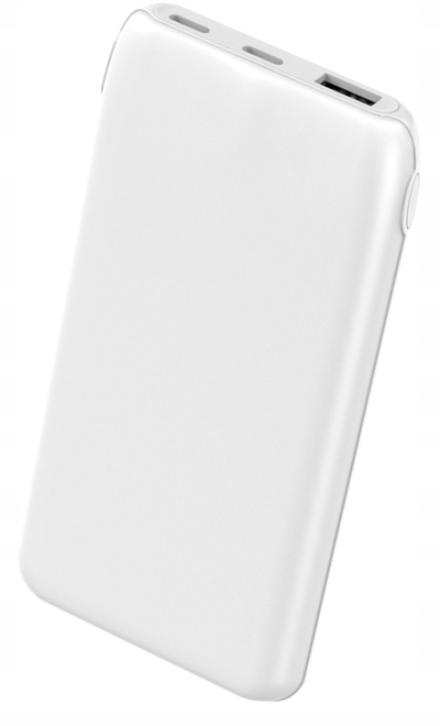 Powerbank Platinet 10000mAh, 12W, 2x USB C 1x USB A, i bardhë