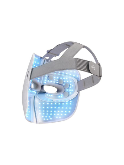 Maskë LED për fytyrë Therabody TheraFace Mask, terapi dritash të kuqe dhe blu, me vibrim relaksues, e bardhë