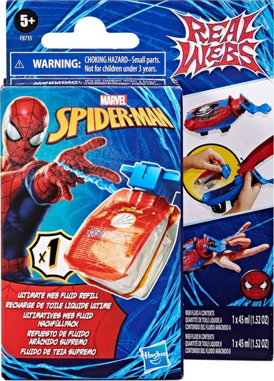 Rimbushje lodre Marvel Real Webs Ultimate Web Fluid Refill, për Spider-Man Web Blaster