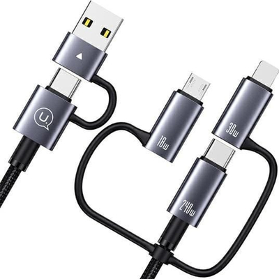 Kabllo karikimi Usams Sufeng Series SJ738, 6in1, 240W, 2m, gri
