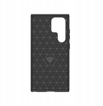 Këllëf silikoni Carbon Case për Samsung Galaxy S24 FE, mbrojtës, i zi