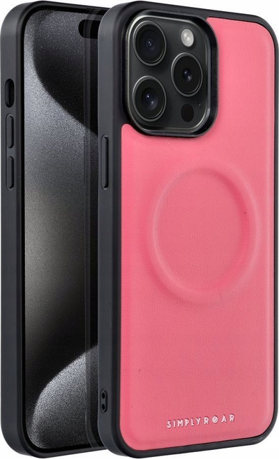 Mbështjellës Roar Mag Morning për iPhone 15 Pro Max, lëkurë eko, kompatibil me MagSafe, i zi