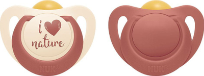 Biberon qetsus NUK Soother For Nature, latex, 18-36m, ngjyrë miks