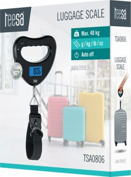 Peshore bagazhesh Teesa, deri 40 kg, ekran LCD, gri