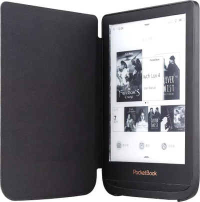 Kapak smart Strado për PocketBook Touch Lux 4/5 627/616/628, funksion wake sleep, i zi