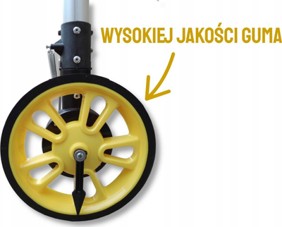 Rrotë matëse TES DMW602, me shufër teleskopike, deri 1000 mm, e verdhë