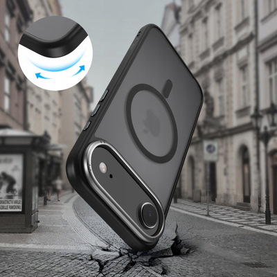 Futrollë MagSafe Tech-Protect MagEdge për iPhone 17 Air 17 Pro, mat, e zezë