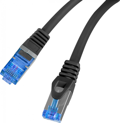 Kabllo rrjeti Lanberg Patchcord Cat6a S/FTP, 0.25m, LSZH CCA, e zezë