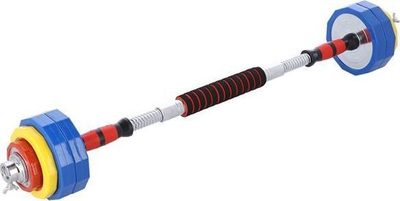 Set shtangash HMS SKC20, 2x10kg, me kuti transporti, gri