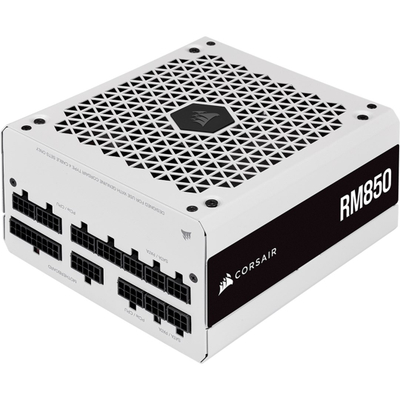 Напојување Corsair RM850 2021, 850W, 80PLUS Gold, 140mm вентилатор, бело