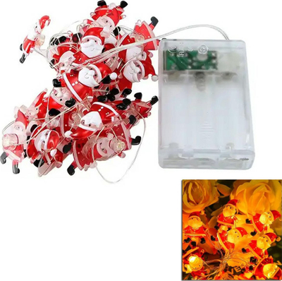 Dritë dekorative DA69 Santa Claus, 20 LED, 2m, shumëngjyrëshe