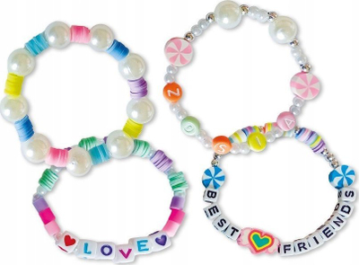 Set rruaza balte Stnux Blue Clay Beads, 24 ngjyra, kuti plastike organizuese