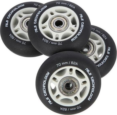 Rrota patinash NILS EXTREME, set 4x 70x24mm PU, 82A, kushineta ABEC 9