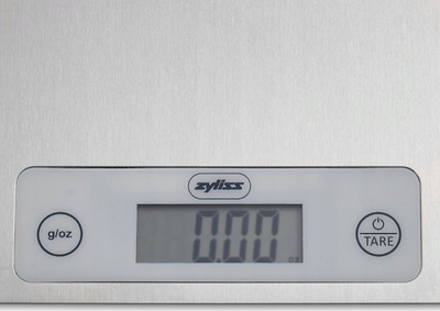 Peshore kuzhine Zyliss elektronike me ekran LCD, dixhitale, deri 5 kg, inoks argjendtë