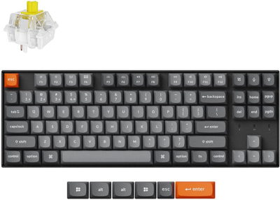 Tastierë mekanike Keychron K8 Max, wireless edhe me kabllo, RGB, e zezë