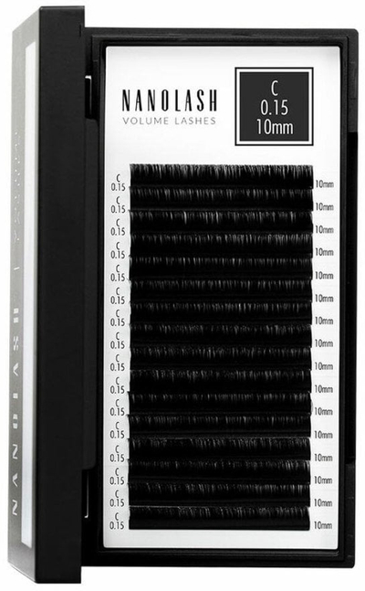 Qerpikë të rremë Nanolash Volume Lashes 015 C, 10 mm, të zinj