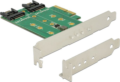 Kartë zgjeruese DeLOCK 89518 PCI Express, 3 x M.2, PCIe 3.0 x4, profil i ulët