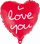 Balon folie ALBI I Love You Heart, 46cm, zemër e kuqe