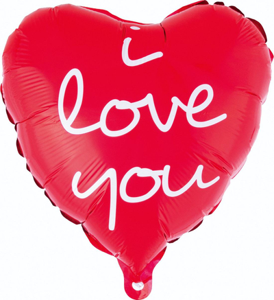 Balon folie ALBI I Love You Heart, 46cm, zemër e kuqe