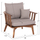 Set lounge oborri Harra HM6236, 4 pjesë, dru akacie, jastëkë gri