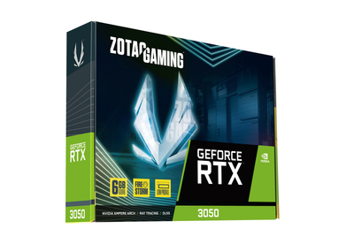 Kartë grafike Zotac GeForce RTX 3050 ZT-A30510L-10L, 6GB GDDR6, 96 bit, e zezë
