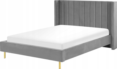 Shtrat dopio Velvet VILLETTE, 140x200 cm, kadife, gri