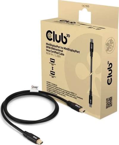 Kabllo Club 3D Mini DisplayPort, 1m, dyanëshe, e zezë