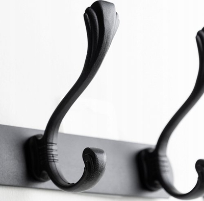 Varëse rrobash Domax Home Hook Clothing WUI 2 C.410, metalike, për mur, argjend