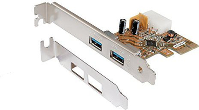 Kartë kontrolleri Exsys EX-11082-2, 2x USB 3.0, 5 Gbit/s, e argjendtë