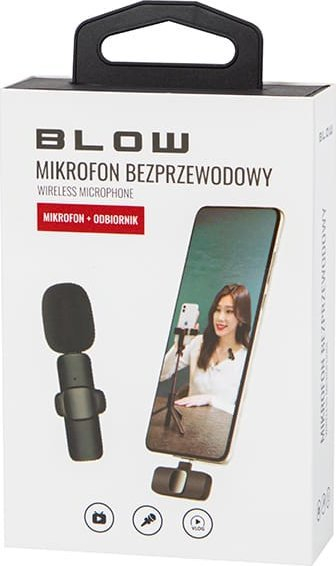Mikrofon pa tela BLOW, për smartphone USB C, 20m, i zi