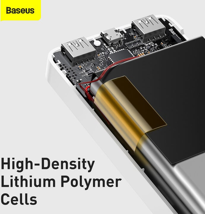 Powerbank me ekran dixhital Baseus Bipow, 30000mAh, 15W, i bardhë