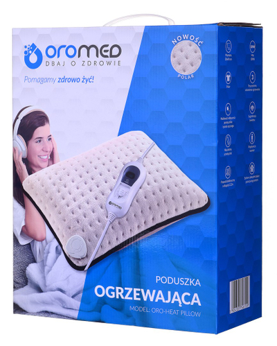 Jastëk elektrik ngrohës Oromed ORO HEAT PILLOW, 40 x 30 cm, 3 nivele temperaturë, bezhë
