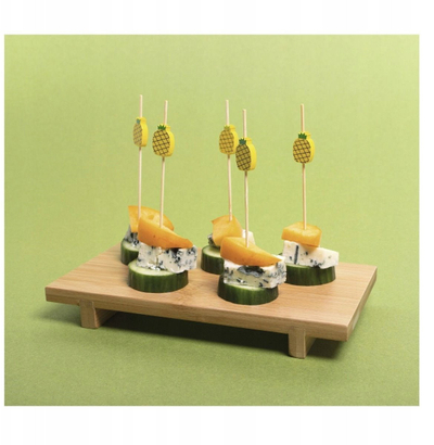 Bord servirje Verlo Fingerfood Sushi, dru, 12x20cm, ngjyrë natyrale
