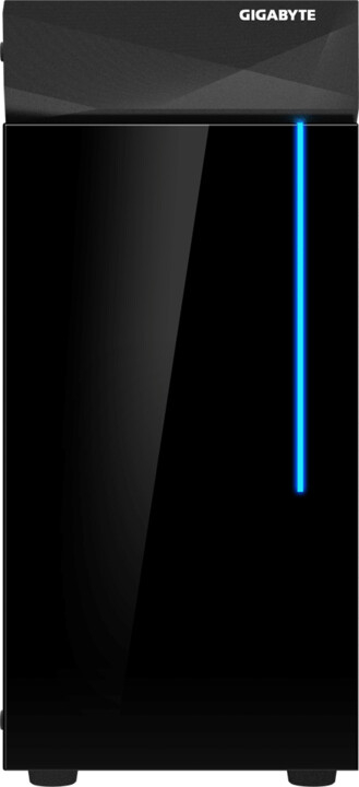 Kasë kompjuteri GIGABYTE C200 GLASS, RGB, me panel anësor prej xhami, e zezë