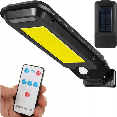 Llambë muri LTC Solar, 30W, 2000lm, 2400mAh, e zezë