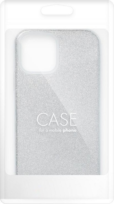 Kuti mbrojtëse Shining për iPhone 15, e butë, me shkëlqim, argjendi