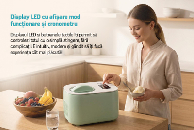 Aparat për akullore FRAM FICM-DW16GR, 100W, 1 L, i gjelbër