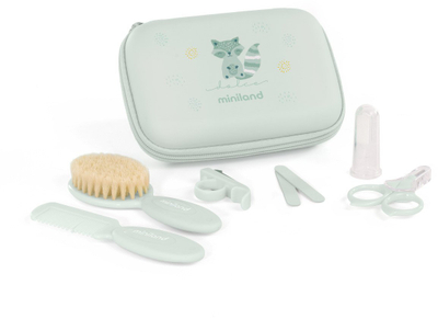 Сет за хигиена за бебиња Miniland Baby Kit Mint, тоалетна торба, боја минт