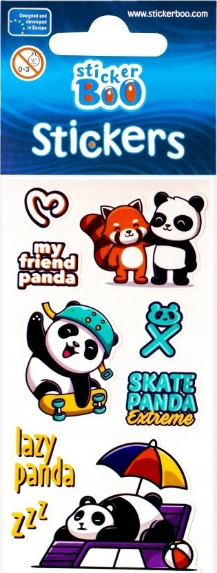 Sticker STICKERBOO Sloth Lama Panda, 6x18 cm, me shumë ngjyra