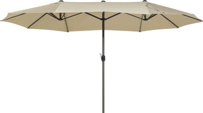 Çadër kopshti Beliani Sibilla, diametër 460 cm, alumini, bezhë