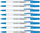 Stilolapsa me bojë Paper Mate Kilometrico Recycled, paketim 8 copë, ngjyrë blu