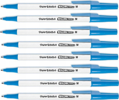 Stilolapsa me bojë Paper Mate Kilometrico Recycled, paketim 8 copë, ngjyrë blu