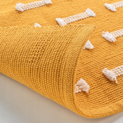 Tapet pambuku Douceur d'intérieur Cotton Rug, 50x80 cm, boho, i verdhë