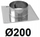 Pllakë çatie SPIROFLEX Roof Plate, inox, diametër 200mm, argjendtë