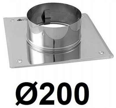 Pllakë çatie SPIROFLEX Roof Plate, inox, diametër 200mm, argjendtë