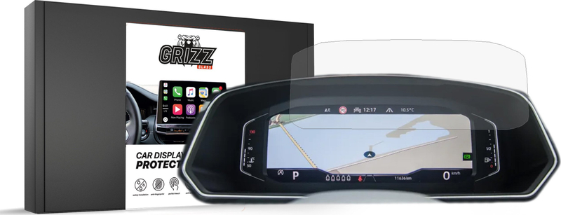 Fole mbrojtëse matte GRIZZ për ekran Volkswagen Passat B8 Virtual Cockpit Pro 10.25", 2020–, transparente