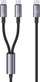 Kабел USB C Usams 2 во 1, 1.2m, 60W, сив
